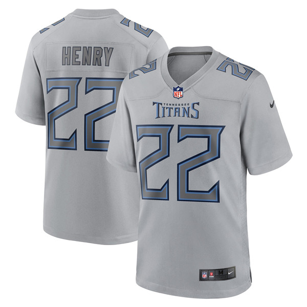 Men's Tennessee Titans #22 Derrick Henry Grey Stitched Jersey - Click Image to Close